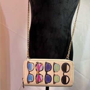 2/$30 Women’s Sunglasses Crossbody Double Zip Chain Strap Bag